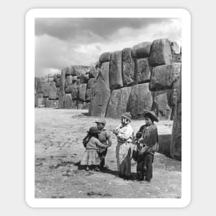 Children Playing at Sacsayhuamán Sticker